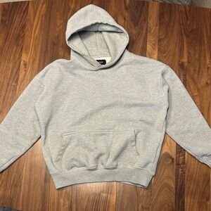 350 GSM Grey Cropped Fit Hoodie- Classic Pullove